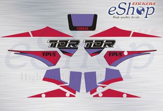 Αυτοκόλλητα σετ για Yamaha TDR 250 Μαύρη έκδοση 1988