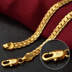 Κόσμημα Αλυσίδα λαιμού 18K με επιχρυσωμένο πάχος 6macro μήκος 50εκ. πλάτος 6mm βάρους 18,25 γρ-thumb-12