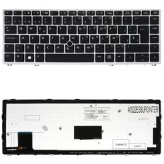 Teclado Español para Portátil - Spanish Laptop Keyboard για HP EliteBook Folio 9470 9470m 9480 9480m 702843-001 702843-071 785648-001 697685-001 697685-071 ES Backlight Pointer Black Silver Frame ( Κω