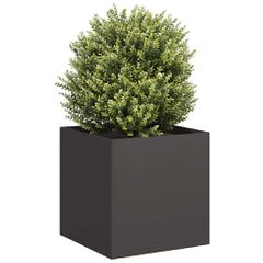 vidaXL Γλάστρα Μαύρη 40x40x40 cm από χάλυβα ψυχρής έλασης