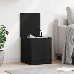 vidaXL Κουτί αποθήκευσης Μαύρη Οξυά 40 x 42 x 46 cm Επεξεργασμένο Ξύλο