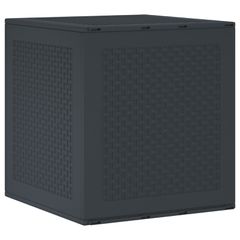 vidaXL Κουτί αποθήκευσης Ανθρακί 55 x 53 x 57 εκ. Πολυπροπυλένιο
