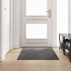 vidaXL Δερμάτινο Χαλί Γκρι 100 x 200 cm 100% Πολυπροπυλένιο Τούφτα