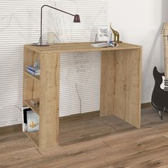 Γραφείο εργασίας Netenia Megapap χρώμα sapphire oak 90x40x74εκ.