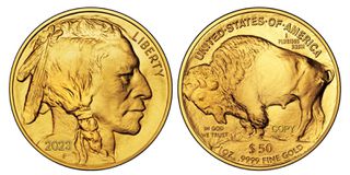 Χρυσό Δολάριο έκδοση 2011 Indian buffalo Liberty επίχρυσο 24Κ για συλλέκτες -  A` ποιότητα μουσείου