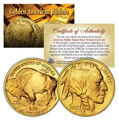 Χρυσό Δολάριο έκδοση 2011 Indian buffalo Liberty επίχρυσο 24Κ για συλλέκτες -  A` ποιότητα μουσείου-thumb-2