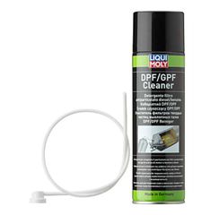 LIQUI MOLY DPF GPF CLEANER SPRAY   Μη εύφλεκτο καθαριστικό χωρίς τέφρα για τη διάλυση της αιθάλης στα φίλτρα σωματιδίων καυσαερίων των κινητήρων βενζίνης και Diesel. Χρησιμεύει για την αποκατάσταση τη