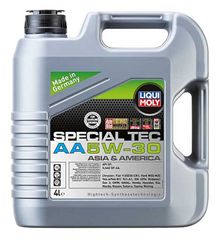 LIQUI MOLY 5W-30 SPECIAL TEC AA 4L 7616 Σύγχρονο λεπτόρρευστο λιπαντικό κινητήρων κορυφαίας κατηγορίας, μελετημένο ειδικά για χρήση όλο το έτος σε ασιατικά και αμερικάνικα αυτοκίνητα. Ο συνδυασμός μ