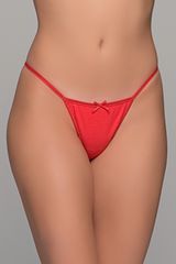 Slip Tanga String Ύφασμα Ριπ Κόκκινο