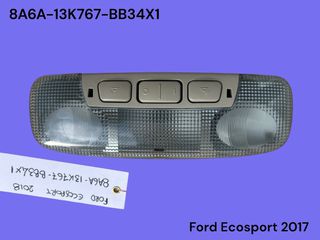 FORD ECOSPORT 2013-2022 ΜΕΤΑΧΕΙΡΙΣΜΕΝΑ ΑΝΤΑΛΛΑΚΤΙΚΑ ( Πλαφονιέρα κεντρική εμπρός με κωδικό 8A6A-13K767-BB34X1 )