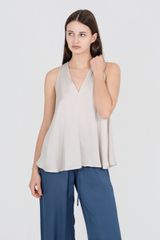 Philosophy Satin Fine Ecovero V Neck Top BL12034