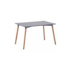 ΤΡΑΠΕΖΙ MINIMAL HM008.10 ΓΚΡΙ ΜΕ ΞΥΛΙΝΑ ΠΟΔΙΑ ΟΞΙΑ 120X80X73Υ εκ.