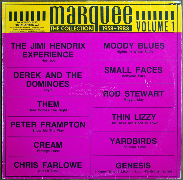 VARIOUS - The Marquee Collection Volume 1