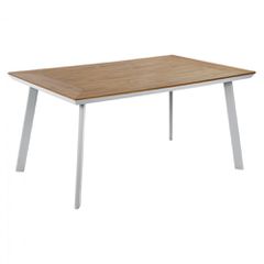 ΤΡΑΠΕΖΙ ΑΛΟΥΜΙΝΙΟΥ TABER ΜΕ POLYWOOD HM5132.11 ΛΕΥΚΟ 160x92x72Υ