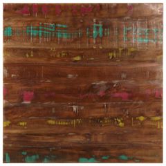 Επιτραπέζιο 80x80x1,5 cm τετράγωνο στερεό ξύλο αναγεννημένο 371078
