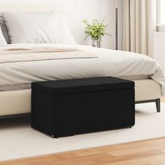 Σκαμνί Μαύρο 81 x 41 x 40 cm Ύφασμα και Επεξεργασμένο Ξύλο 876775