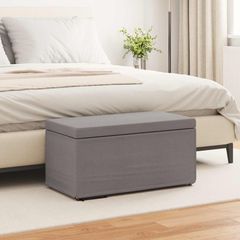 Σκαμνί Taupe 81 x 41 x 40 cm Ύφασμα και Επεξεργασμένο Ξύλο 876777