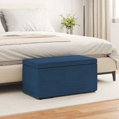 Σκαμνί Μπλε 81 x 41 x 40 cm Ύφασμα και Επεξεργασμένο Ξύλο 876778