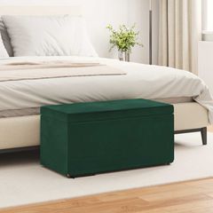 Σκαμνί Σκούρο Πράσινο 81 x 41 x 40 cm Βελούδο και Μηχανικά Ξύλα 876782