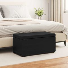 Σκαμνί Μαύρο 81 x 41 x 40 cm Ψεύτικο Δέρμα και Μηχανικά Ξύλα 876786