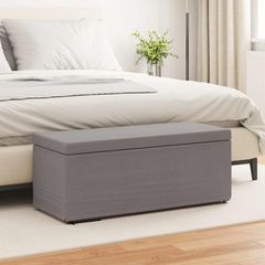 Σκαμνί Taupe 101 x 41 x 40 εκ Ύφασμα και Επεξεργασμένο Ξύλο 876792