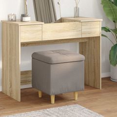 Οθωμανικό αποθήκευσης με μαξιλάρι Taupe 40 x 40 x 45 cm ύφασμα 876807