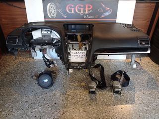 Σετ Airbag Κομπλέ (airbag (αερόσακος) Οδηγού (αριστερός), Ταμπλό με airbag (αερόσακος) συνοδηγού (δεξί) , Ροζέτα, Γονάτων Airbag, 2 Ζώνες, Εγκέφαλος) Subaru Forester 2012-2019