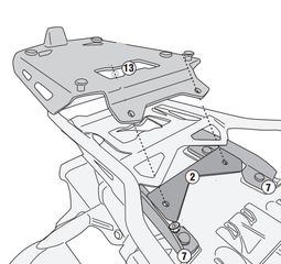 Πίσω σχάρα μπαγκαζιέρας για BMW F850GS ADVENTURE 201 KRA5134 της ιταλικής KAPPA