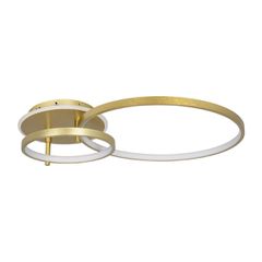 GLOBOSTAR® NEMESIS 61107 Μοντέρνο Φωτιστικό Οροφής LED 67W 7573lm 360° AC 220-240V IP20 Ρυθμιζόμενο Λευκό CCT με Χειριστήριο από 2700K έως 6000K Dimmable - Lumileds SMD Chip - Χρυσό Βούρτσας - Μ84 x Π