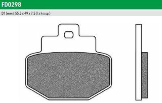 FD0298BE1 οργανικό τακάκι RUNNER 125 200 ΟΠΙΣ της ιταλικής NEWFREN F321