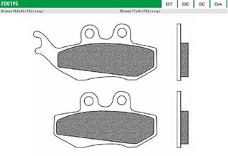 FD0195BE1 οργανικό τακάκι RUNNER 200 ST VESPA GTS ΕΜΠ της ιταλικής NEWFREN F194