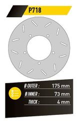 ΔΙΣΚΟΠΛΑΚΑ FE.P718 ZIP 100 ΕΜΠ. 175-73 4 5Τ FE