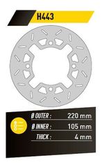 ΔΙΣΚΟΠΛΑΚΑ FE.H443 SH 125-150 NES ΕΜΠ. 220-105 4 4Τ FE
