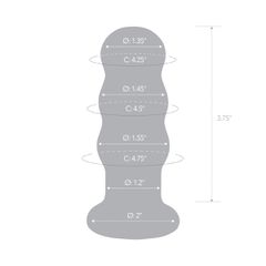 Glas - Rechargeable Remote Controlled Vibrating Beaded Butt plug-thumb-7