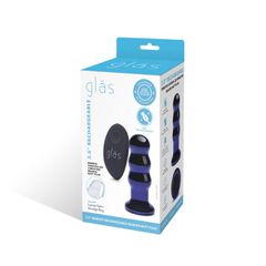 Glas - Rechargeable Remote Controlled Vibrating Beaded Butt plug-thumb-4