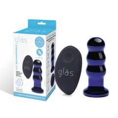 Glas - Rechargeable Remote Controlled Vibrating Beaded Butt plug-thumb-5