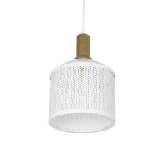 Κρεμαστό Φωτιστικό Οροφής με Ντουί 1 x E27 AC 220-240V IP20 - Χρυσό & Λευκό - Μ18 x Π18 x Υ70cm