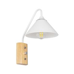 Φωτιστικό Τοίχου - Απλίκα με Ντουί 1 x E27 AC 220-240V IP20 - Μπεζ & Λευκό - Μ18 x Π26 x Υ29cm