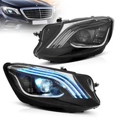 14-17 Mercedes-Benz S-Class W222 LED Dual Beam Matrix Headlights W/ Blue DRL
