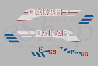 Αυτοκόλλητα σετ για BMW F650 GS Dakar Μπλε - Ασημί έκδοση 2004