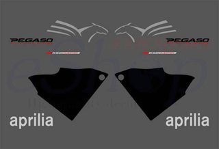 Αυτοκόλλητα σετ για Aprilia Pegaso 650 Μαύρη - Γραφίτης έκδοση 2002 2003