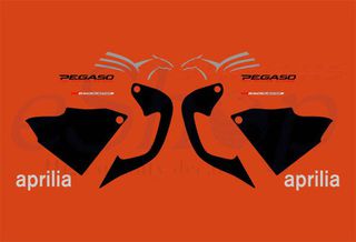 Αυτοκόλλητα σετ για Aprilia Pegaso Ανθρακί - Κόκκινη έκδοση 2002 2003