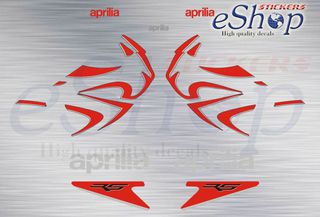 Αυτοκόλλητα σετ για Aprilia RS 50 125 Μαύρη, έκδοση 2008