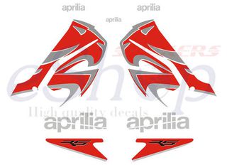 Αυτοκόλλητα σετ για Aprilia RS 50 125 Λευκή, έκδοση 2008