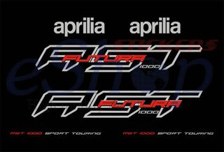 Αυτοκόλλητα σετ για Aprilia RST 1000 Futura Μαύρη, έκδοση 2001 2004
