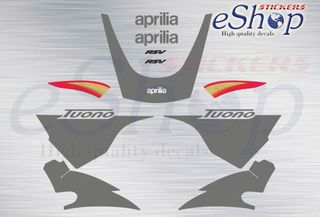 Αυτοκόλλητα σετ για Aprilia Tuono 1000 Κόκκινη έκδοση 2000 2001