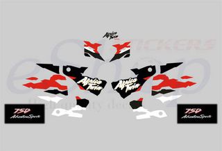 Αυτοκόλλητα σετ για Honda Africa Twin XRV 750 Ασημί έκδοση 1995-1998