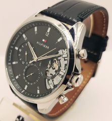 Ρολόι Ανδρικό TOMMY HILFIGER με Μαύρο Δερμάτινο Λουράκι Α9086 ΤΙΜΗ 200 ΕΥΡΩ