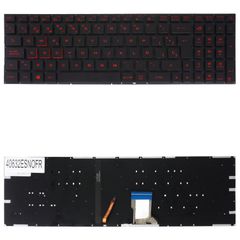 Teclado Español para Portátil - Spanish Laptop Keyboard για Asus ROG Strix GL502 GL702 GL702VI GL702ZC 90NB0DR5-R32FR0 90NB0DR5-R32US0 90NB0DR1-R31FR0 ES No Frame Black Red Letters ( Κωδ.40632ESNOFR )