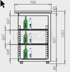 Ψυγείο Πάγκος για μπουκάλια με πόρτες Υ100cm-INOX24-thumb-3